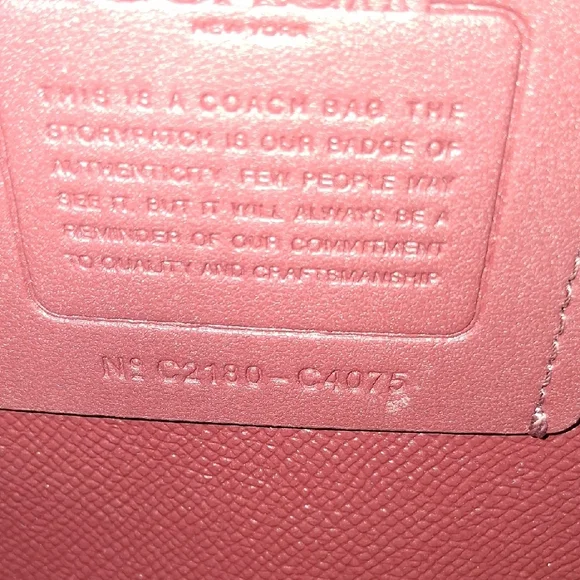 Coach Tan and Pink Monogram Tote - Picture 5 of 9